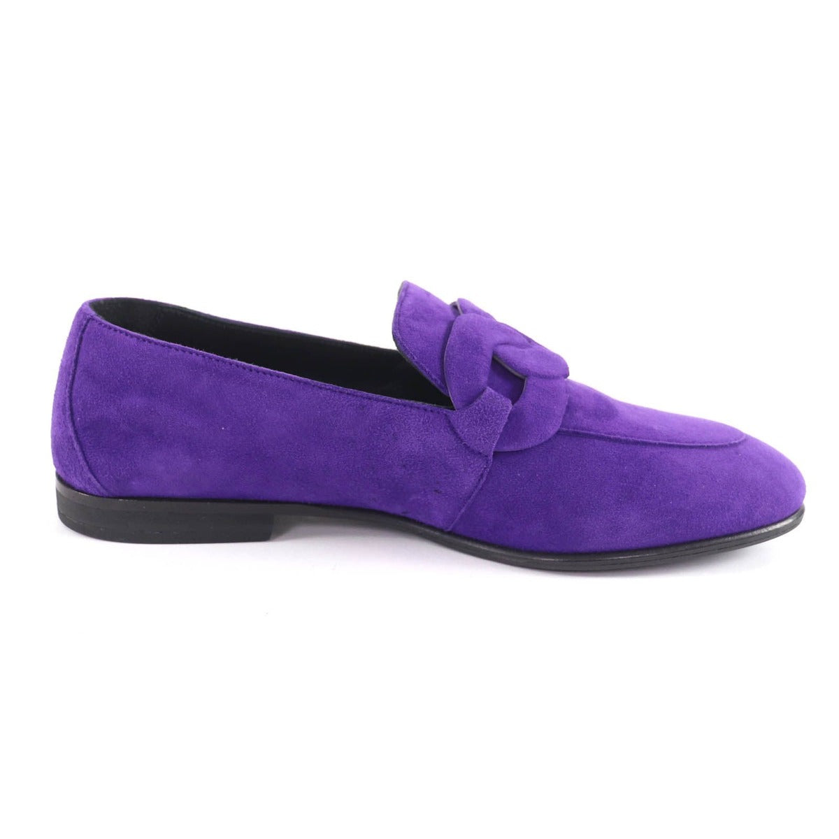 Hermes Suede Leather Honest Moccasins Loafers Purple 36 Boxes — view 6