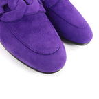 Hermes Suede Leather Honest Moccasins Loafers Purple 36 Boxes — view 8
