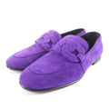 Hermes Suede Leather Honest Moccasins Loafers Purple 36 Boxes