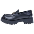 Gucci GG Embossed Horsebit Leather Loafers Black
