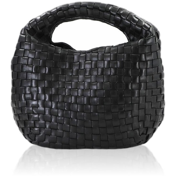 Bottega Veneta Intrecciato Hobo Hand Leather Black