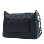 Chanel Chain Shoulder Bag Quilted Black Gold Lambskin — view 2