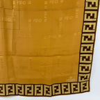 Fendi Scarf Brown Silk Vintage — view 6