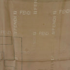 Fendi Scarf Brown Silk Vintage — view 7
