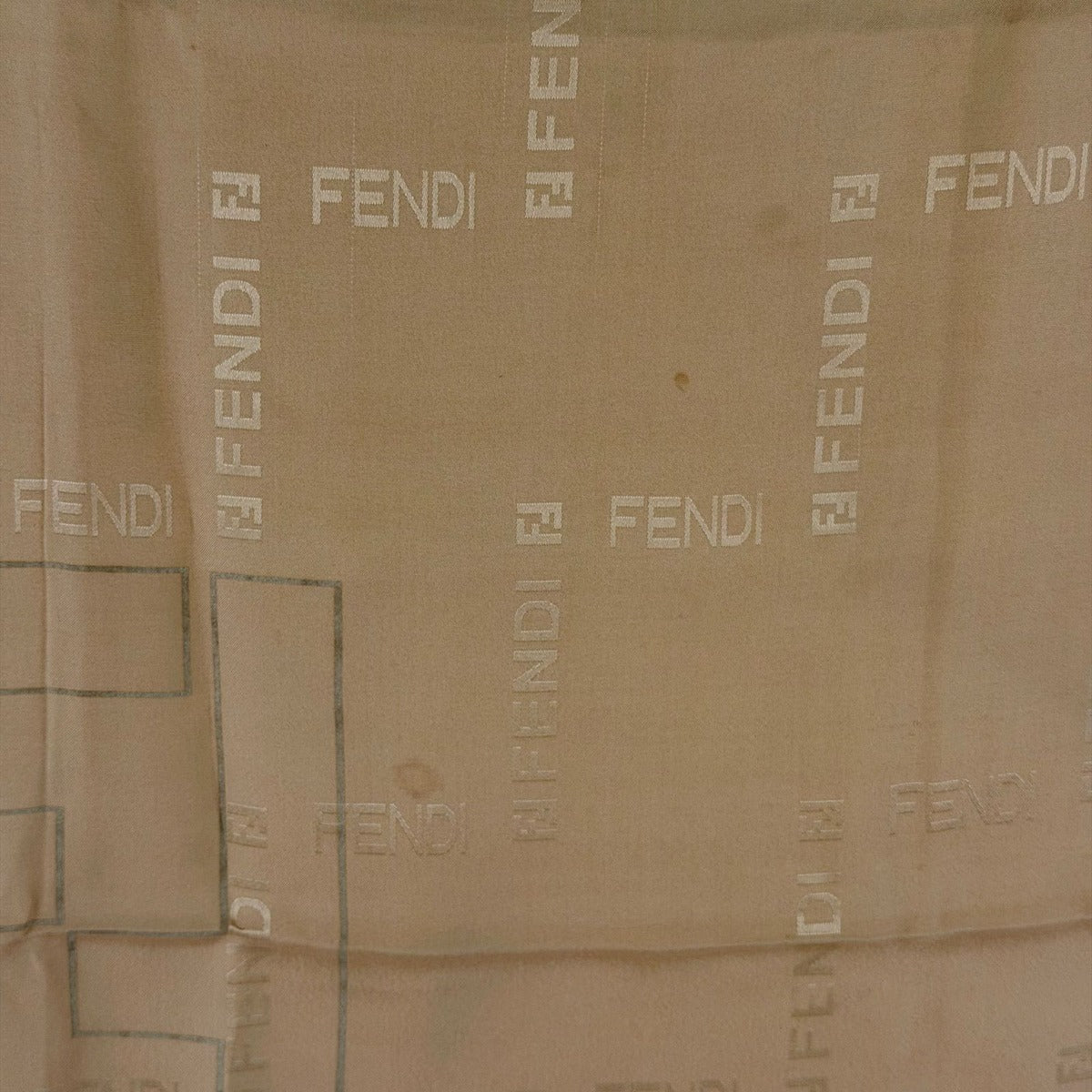 Fendi Scarf Brown Silk Vintage — view 7
