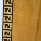 Fendi Scarf Brown Silk Vintage — view 8