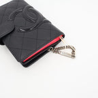 Chanel Coco Cambon Leather Bifold Wallet Black — view 4