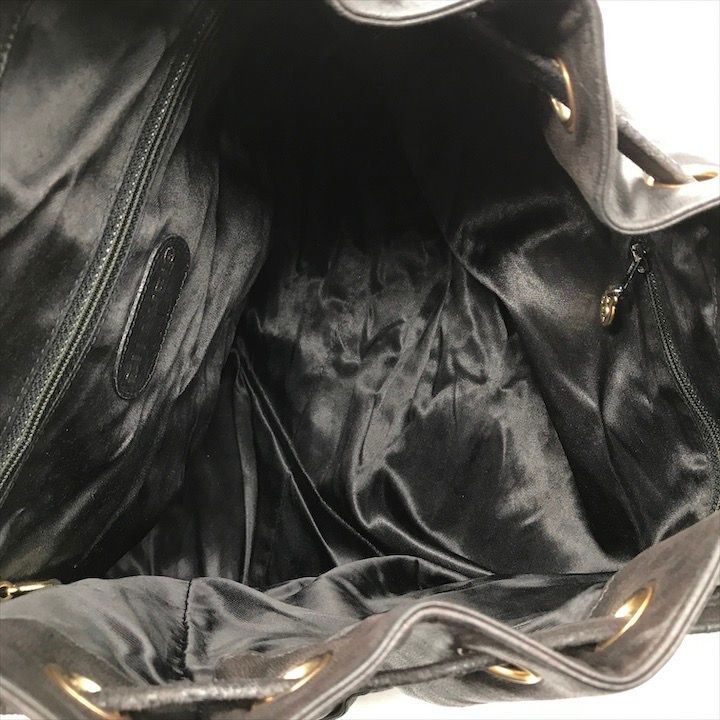 Chanel Jumbo CC Logo Mark Backpack Lambskin Black — view 8