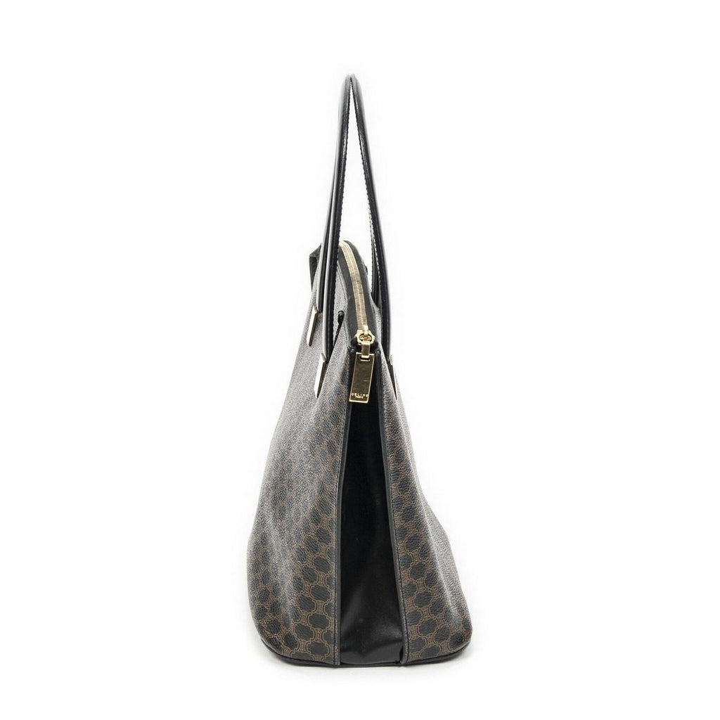 Celine Zip Top Handle Black Brown Macadam Canvas — view 3