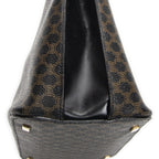 Celine Zip Top Handle Black Brown Macadam Canvas — view 7