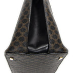 Celine Zip Top Handle Black Brown Macadam Canvas — view 8