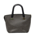 Celine Zip Top Handle Black Brown Macadam Canvas