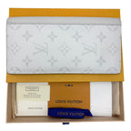 Louis Vuitton Wallet White Taigarama Portefeuille Brazza