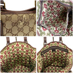 Gucci Tote Bag GG Canvas Mushroom Embroidery Charm Shoulder A4 Horsebit — view 7