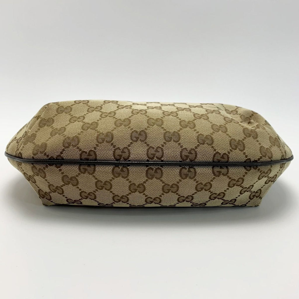 Gucci Shoulder Bag Brown Light Canvas Leather — view 3