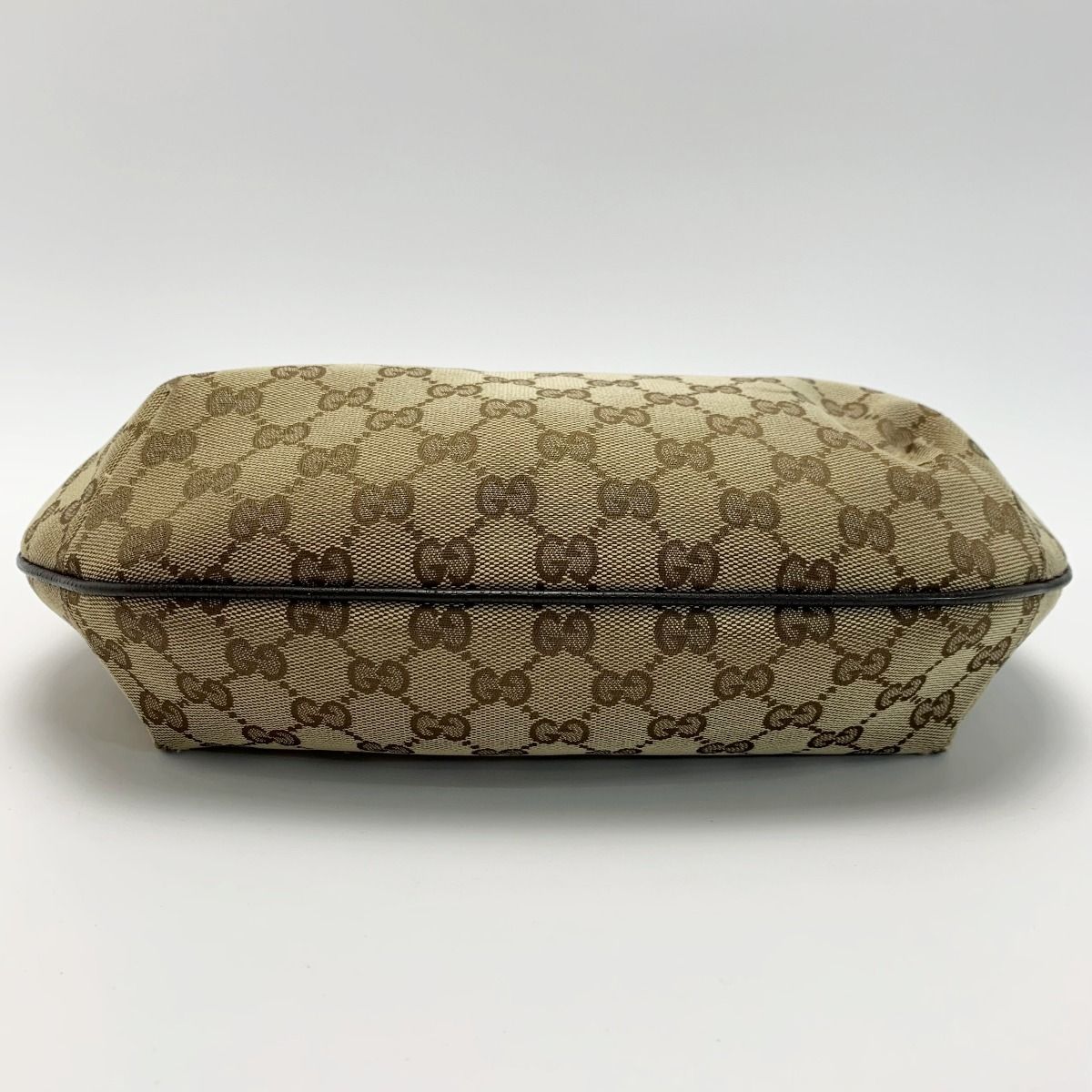 Gucci Shoulder Bag Brown Light Canvas Leather — view 3