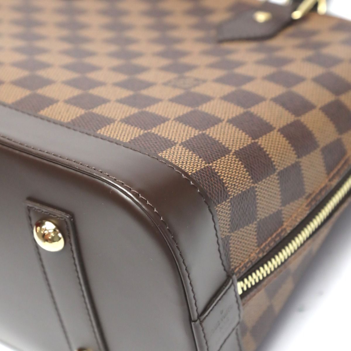 Louis Vuitton Damier 2-Way Alma PM Handbag Brown — view 8