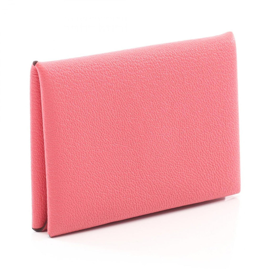 Hermes Coin Case Calvi Rose Azale — view 2