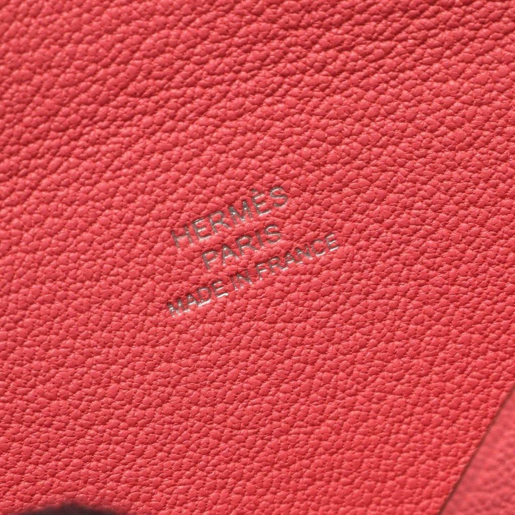 Hermes Coin Case Calvi Rose Azale — view 5