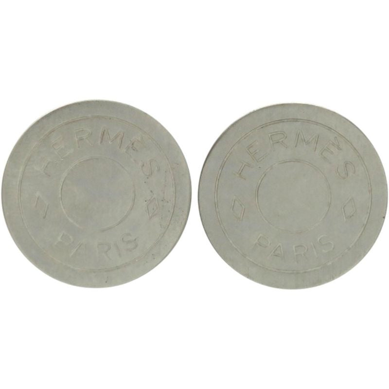Hermes Serier Matt Metal Silver Earrings 0109