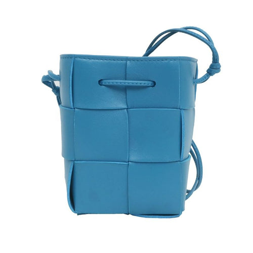 Bottega Veneta Cassette Mini Crossbody Bag Bucket Blue — view 2