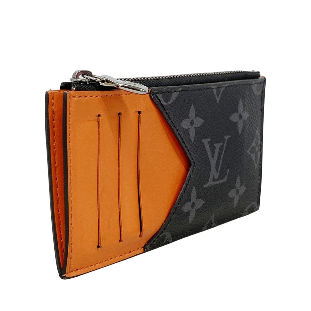 Louis Vuitton Coin Case Monogram Eclipse Card Holder Black Sunrise Orange — view 2