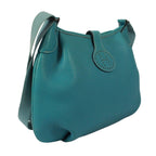 Hermes Rodeo de Taurillon Clemence Leather Blue Shoulder Bag Silver — view 2