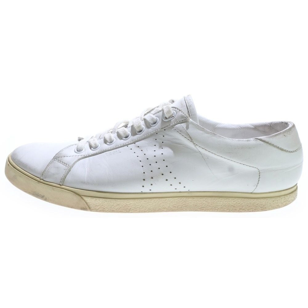 Celine Triomphe Leather Low Cut Sneakers White