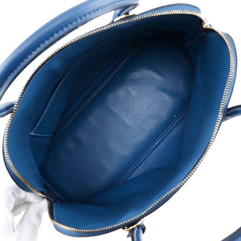 Hermes Bolide 37 g Engraved Taurillon Clemence Blue Handbag — view 6