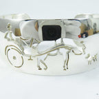 Hermes Vintage Carreche Carriage Dog Bracelet Bangle Silver — view 7