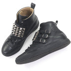 Hermes Lennox Collier de Chien Lace Up Leather High Cut Sneakers Black 41.5 — view 3