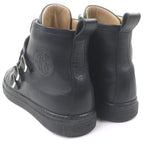 Hermes Lennox Collier de Chien Lace Up Leather High Cut Sneakers Black 41.5 — view 5