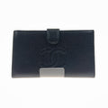Chanel Caviar Leather Coco Mark Long Wallet Black