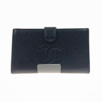 Chanel Caviar Leather Coco Mark Long Wallet Black