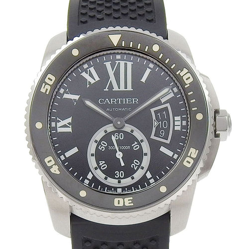 Cartier Calibur Diver Stainless Steel Rubber Watch
