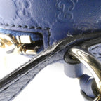 Gucci Shoulder Bag Leather Blue Dark — view 4