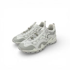 Louis Vuitton LV Lash Line Monogram Sneakers Shoes Fabric Leather White Gray