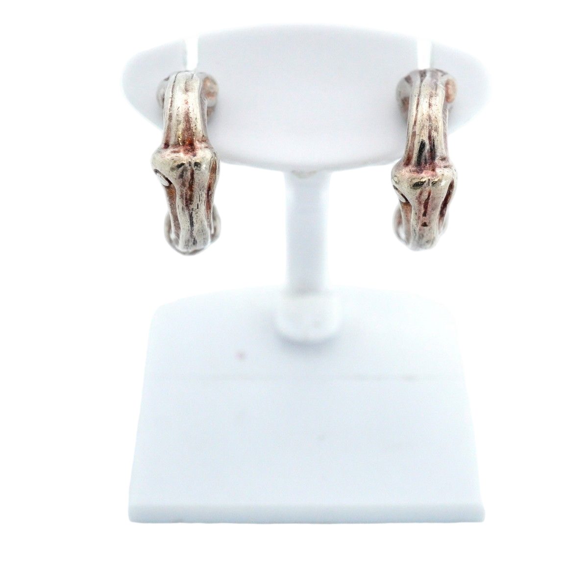 Tiffany & Co Earrings Bamboo Hoop Silver — view 2