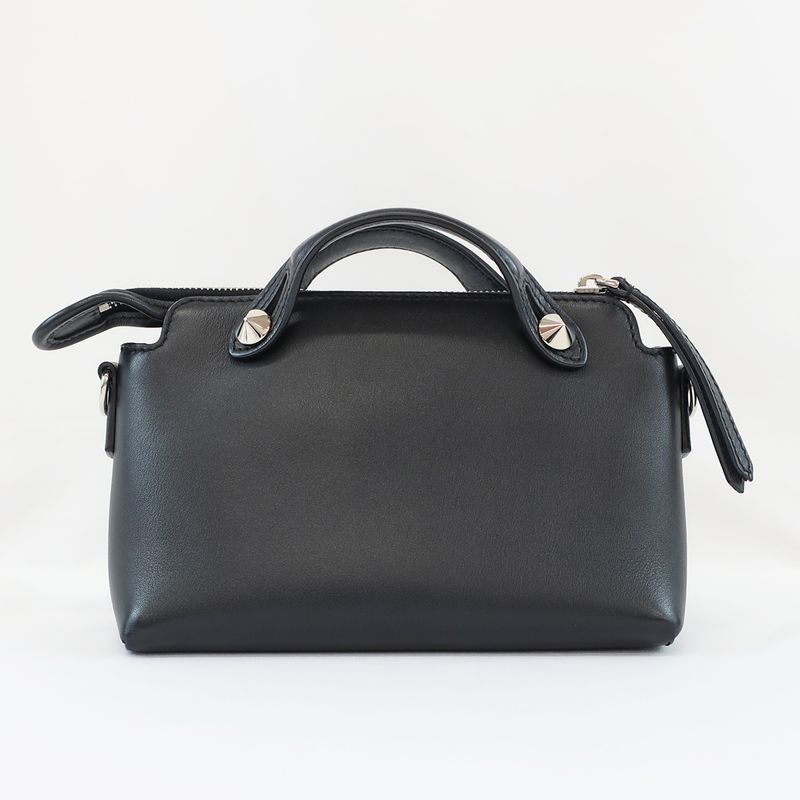 Fendi Mini Vitheway Black Shoulder Bag Handbag 2-Way Leather 8 Bl135 — view 4
