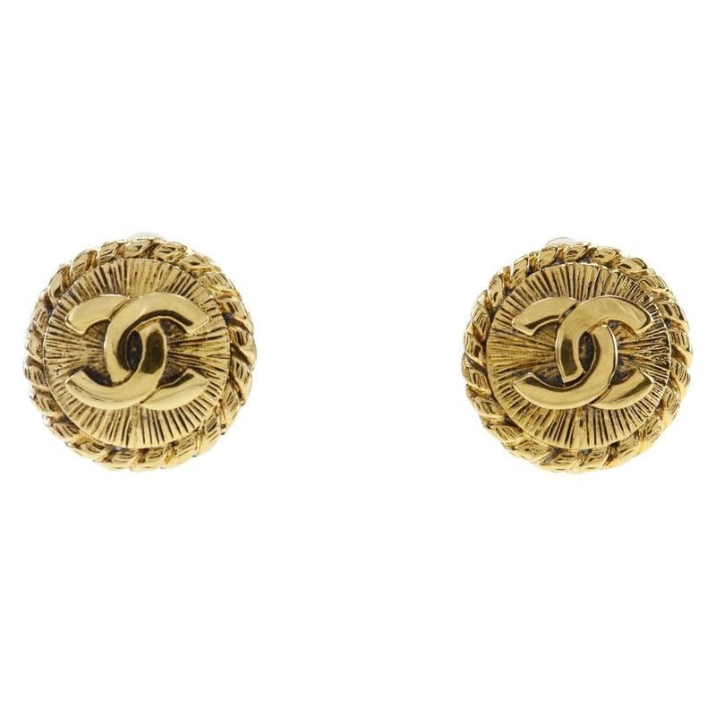 Chanel Coco Mark Gold Plated 16.0 g Earrings — view 2