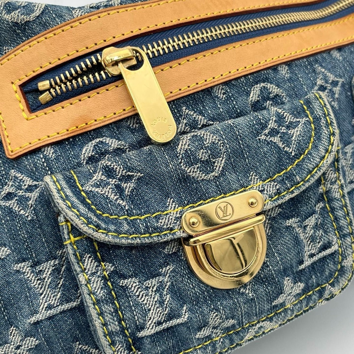 Louis Vuitton Monogram Denim Baggi Shoulder Bag — view 9