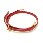 Prada Leather Back Shoulder Strap Belt Crossbody Red Gold — view 2