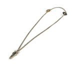 Hermes Destrier Pendant Silver Metal Buffalo Horn Necklace — view 3