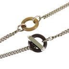 Hermes Destrier Pendant Silver Metal Buffalo Horn Necklace — view 5