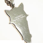 Hermes Destrier Pendant Silver Metal Buffalo Horn Necklace — view 6