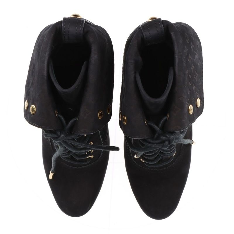 Louis Vuitton Monogram Nubuckles Cles Zah Booties 36 Ma0170 — view 7