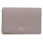Celine 10 J813 bel.10 bl Grained Calfskin Card Case