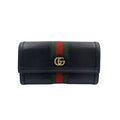 Gucci Ophidia Continental Wallet Leather Green Black Red Gold