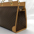 Celine Handbag Brown Macadam Tote Bag Leather — view 2