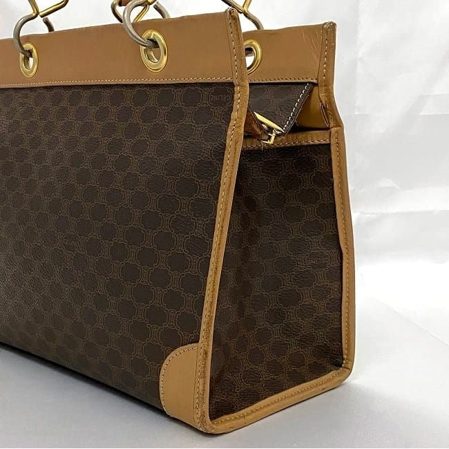 Celine Handbag Brown Macadam Tote Bag Leather — view 2